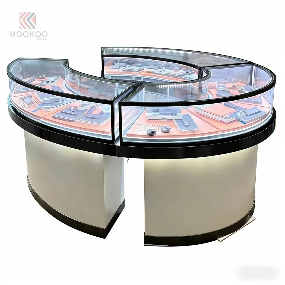 Hot Sale Corner Jewelry Display Cabinet Ujoy Dispaly factory