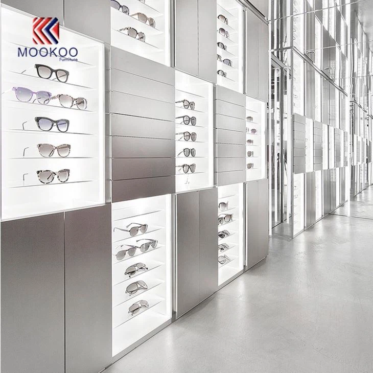 Shopping Mall Metal And Clear Vision Eyewear Display Window