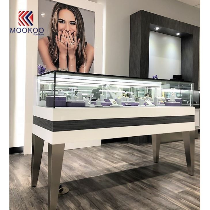 Luxury Jewelry Showcase Display Furniture Boutique Cabinet Design For Sale