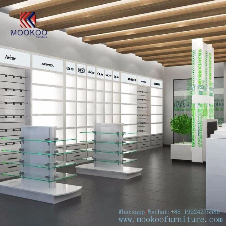 Retail Farmacia Shop Storage Showcase